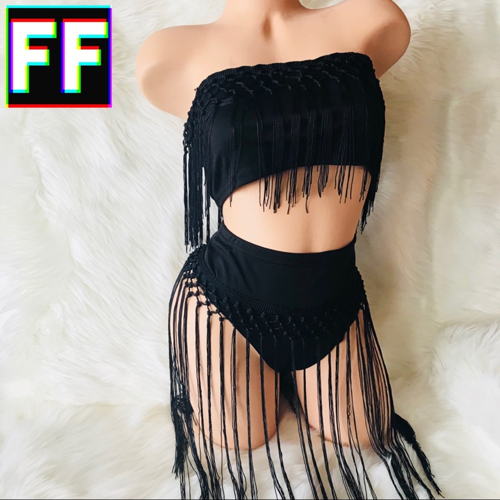 TASSEL CUTOUT COVERUP SET ✖️